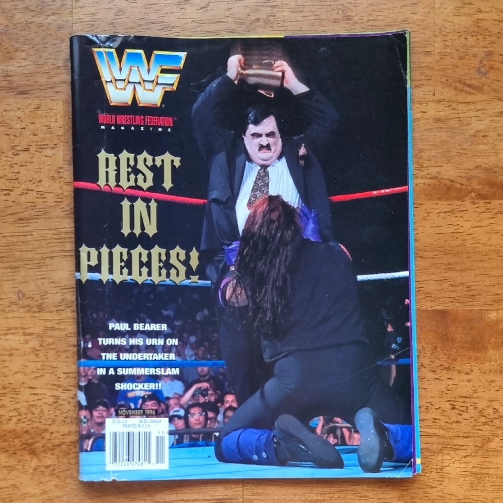 WWF World Wrestling Federation Magazine November 1996 Paul Bearer The Undertaker